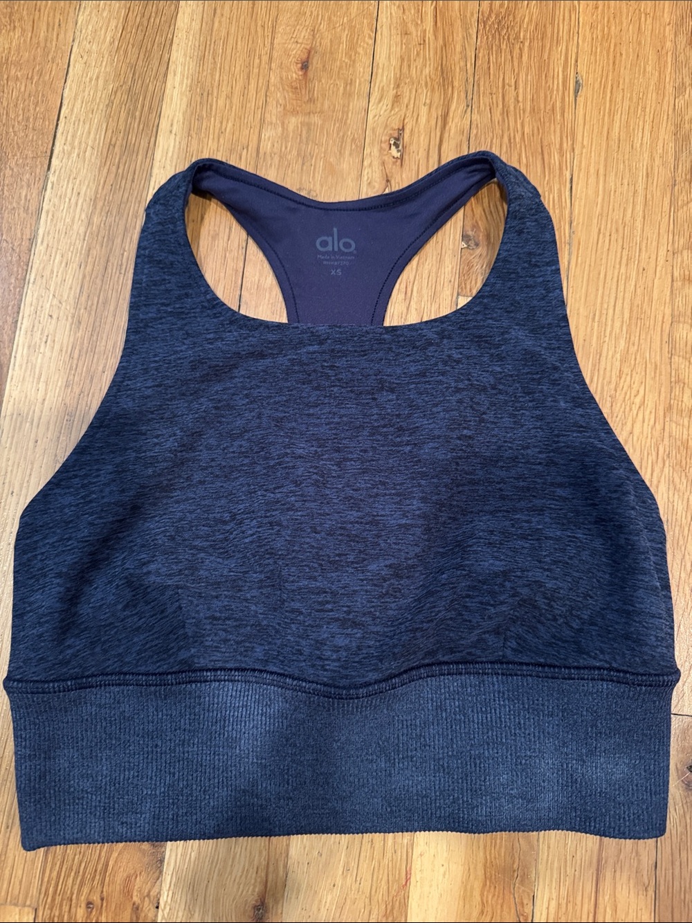 ALO Yoga Navy High-Neck Racerback Sports Bra size xs